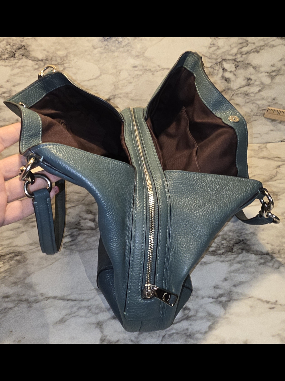 Coach Hallie shoulder bag Dark Green - Picture 6 of 14